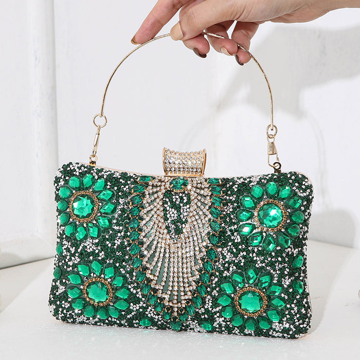 Wholesale Women's Diamond Studded Dinner Bags Banquet Dresses Hand-held Crossbody Hand-held Bags Women's Small Bags JDC-HB-MM010