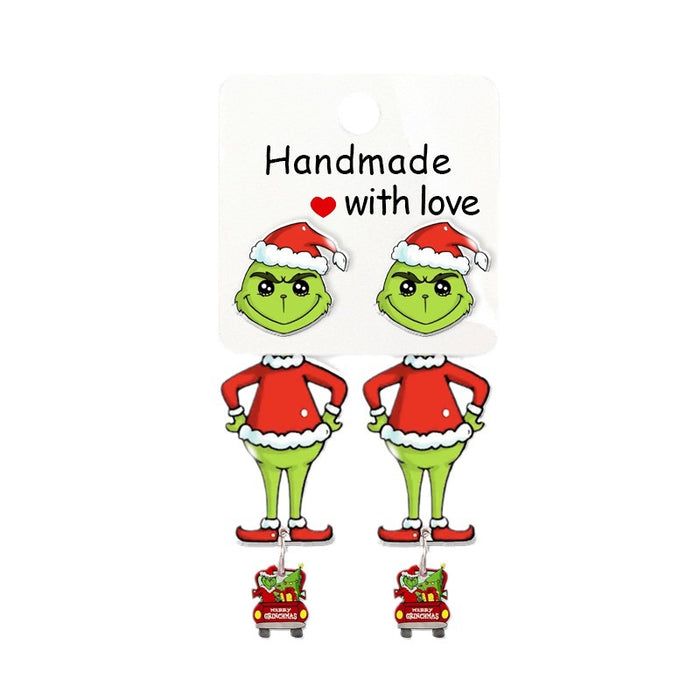 Wholesale Acrylic Cartoon Christmas Earrings JDC-ES-XiangL043