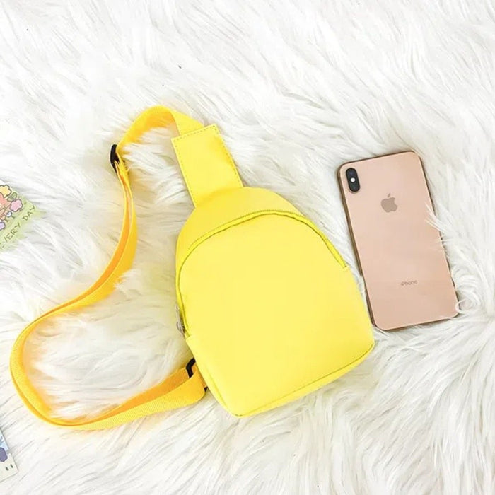 Wholesale Cute candy-colored PU leather shoulder bag suitable for both boys and girls