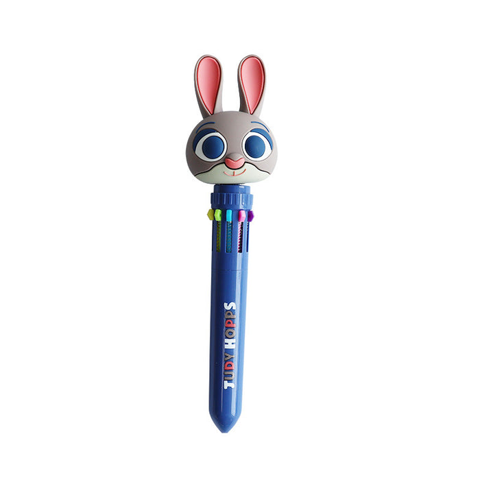 Wholesale 10-Color Press Pen Set - Cartoon Stationery for Students