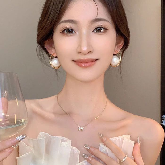 Wholesale pearl earrings women's silver needles earrings earrings