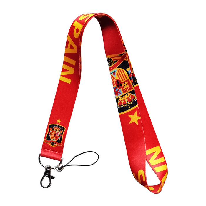Wholesale Trendy Cartoon Lanyard With Card Holder Polyester Neck Strap For Student And Work Badge Gift