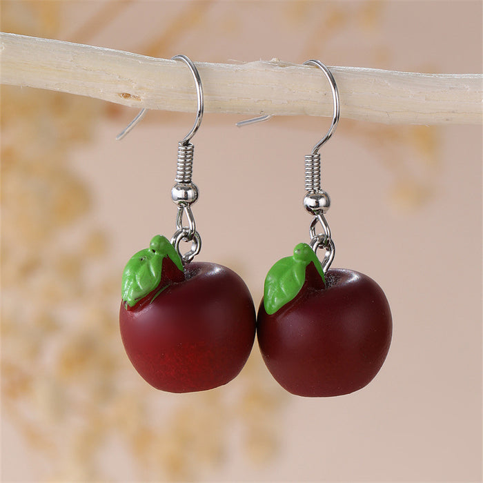 Wholesale Purple Grape Resin Earrings Trendy Fashion Accessory