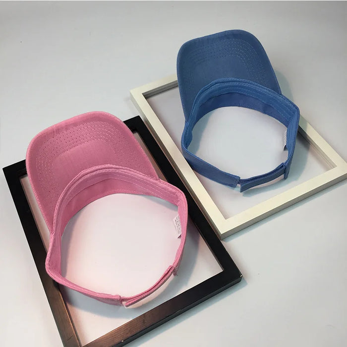 Wholesale Solid color empty top hat, sports running speed dry baseball cap, no top outdoor sun protection hat
