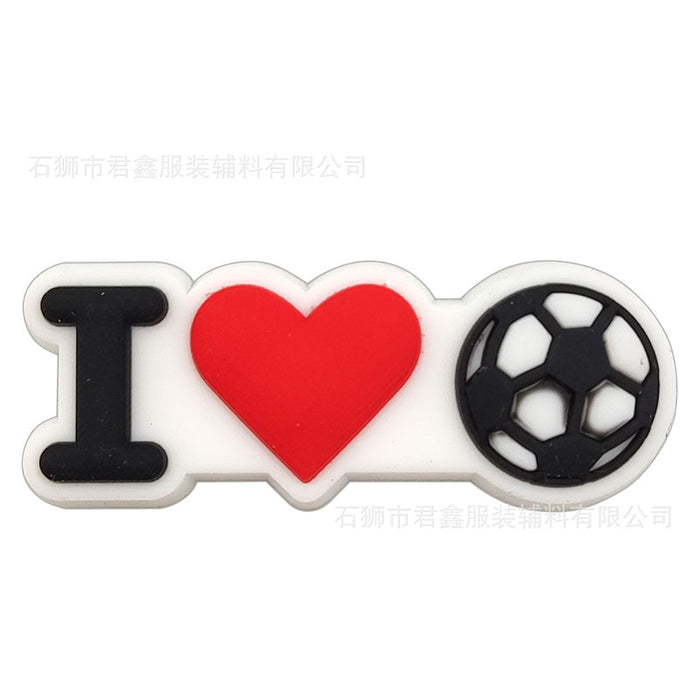 Wholesale 50pcs Football team standard Jersey Shoes Charms