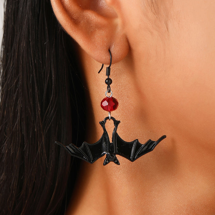 Wholesale Vintage Earrings Female Spider Bat Spider Skull Earrings Halloween Earrings
