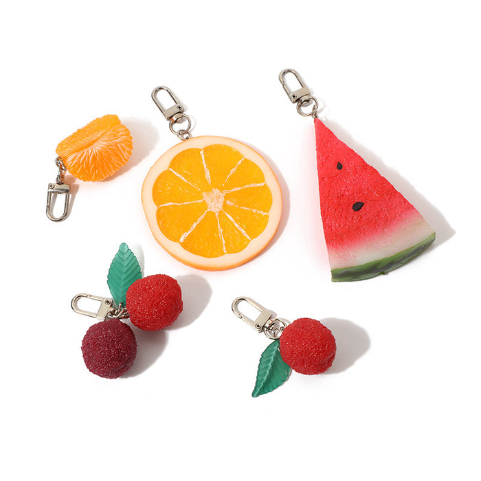 Wholesale Fruity PVC Keychain Chic Decorative Accessory for Bag Charm or Gift MOQ≥2