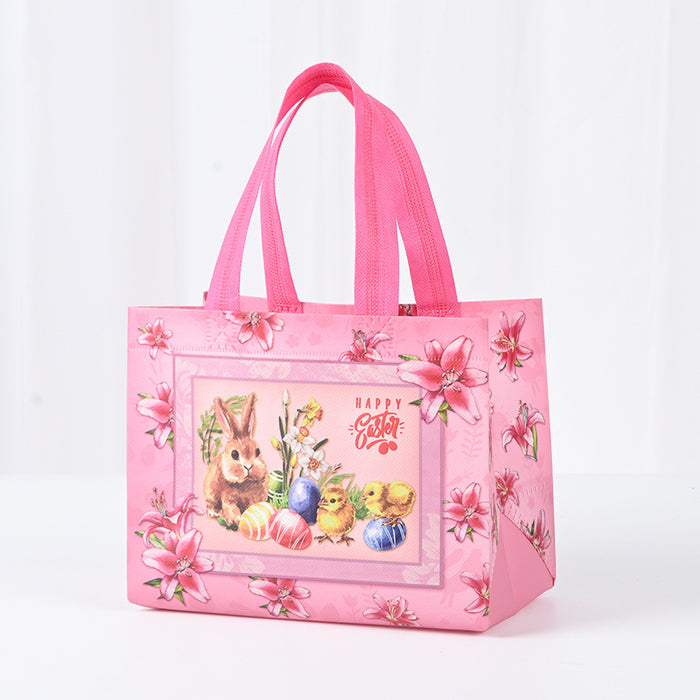 Wholesale Easter Series Hand-held Gift Bags with Creative Cartoon Patterns and Laminated Non-woven Fabric JDC-GB-XJ003