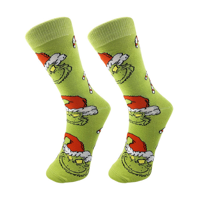 Wholesale Polyester Cartoon Christmas Knitted Stockings JDC-SK-Shengh001