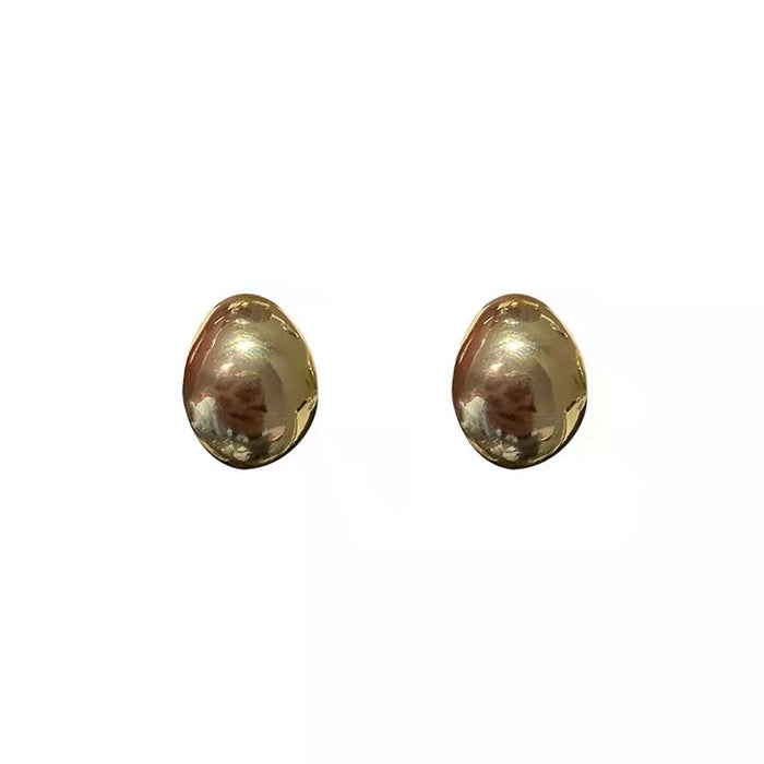 Wholesale Metal polished semi-circular brass earrings