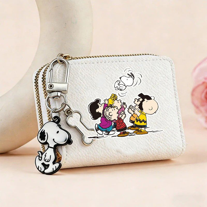 Wholesale PU Leather Cute Cartoon Coin Wallet Double Zipper Credit Card Holder With Card Slots Fashion Accessory Gift For Casual Youth Style