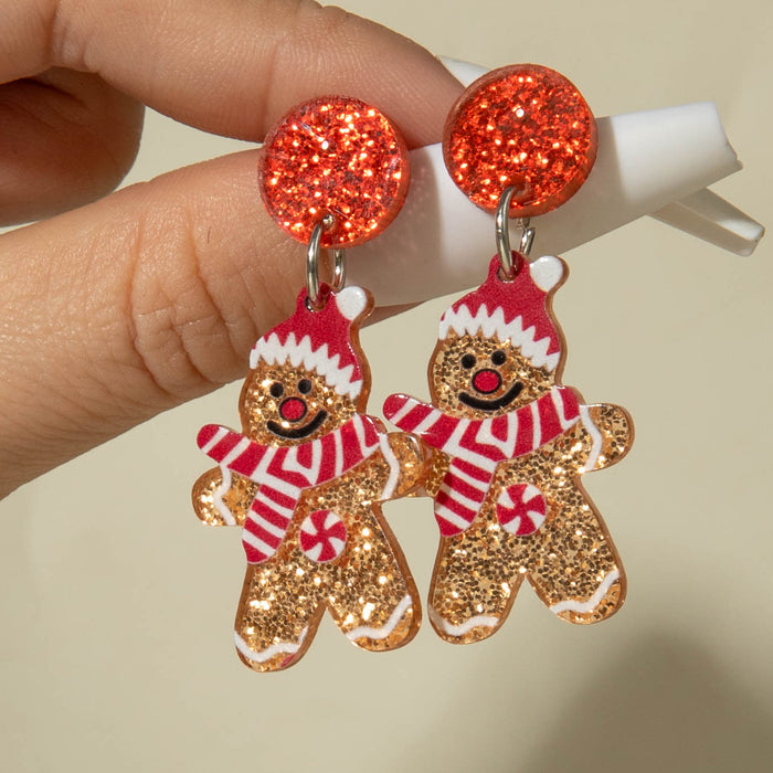 Wholesale Simple and unique acrylic Christmas earrings