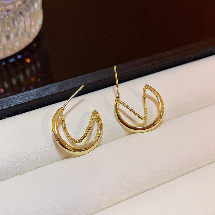 Wholesale  C- shaped Hollow Earrings Women's