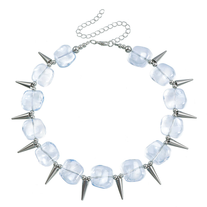 Wholesale alien-shaped rhinestone clavicle chain necklace