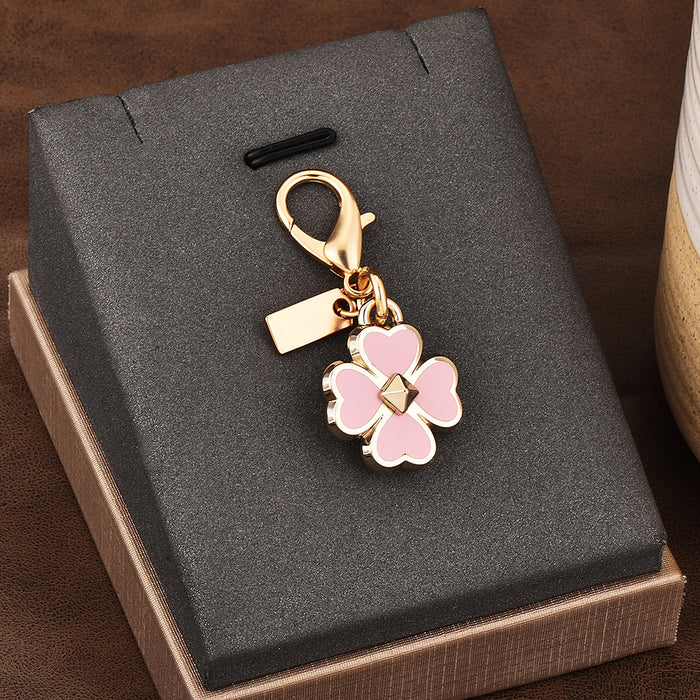 Wholesale Car key pendant high sense bag accessories gold color bear cherry four-leaf clover butterfly schoolbag jewelry