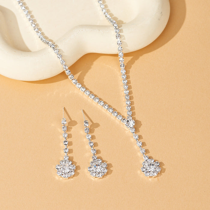 Wholesale Baby' s Breath Necklace and Earring Set
