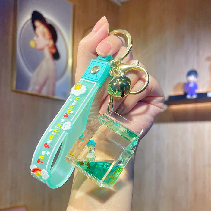 Wholesale metal small transparent milk boxes Keychains