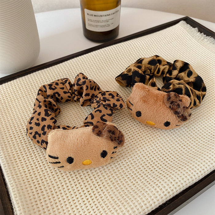 Wholesale Leopard print scrunchie,  hair tie,  elastic band