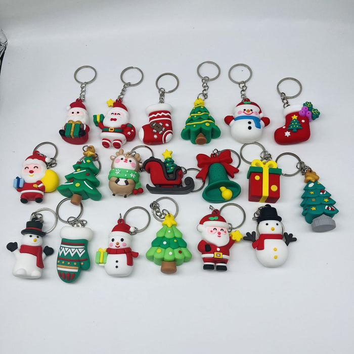 Wholesale PVC Santa Claus Keychain Pendant JDC-KC-ShuYu001