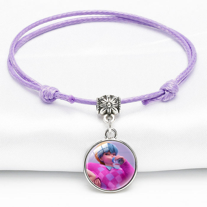 Wholesale KPOP Cute Cartoon Crystal Multi-Color Adjustable Bracelet