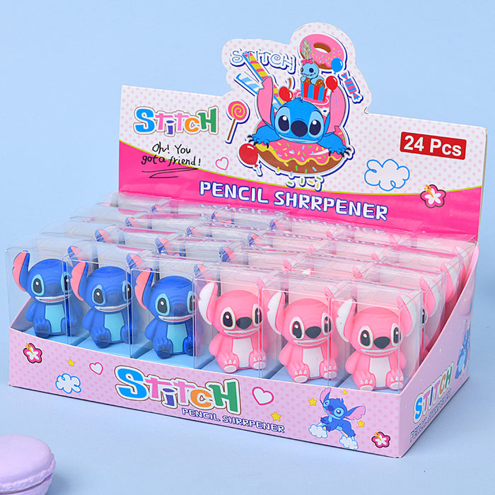 Wholesale 24pcs Cute cartoon creative student pencil sharpener pencil sharpener stationery prizes