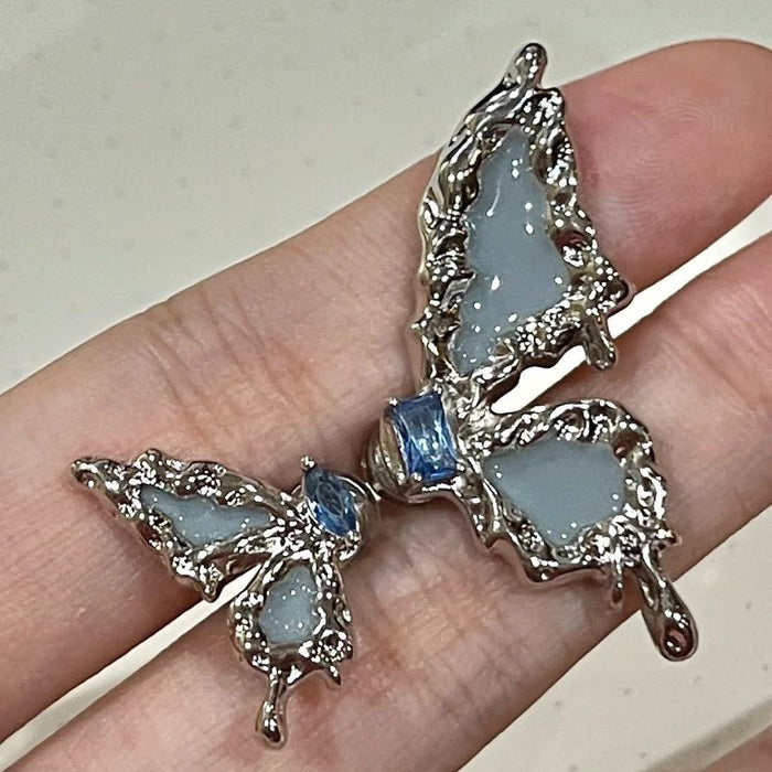 Wholesale Light luxury and agile without ear holes, butterfly pearl tassel ear bone clip, high-end earring design, earrings for women