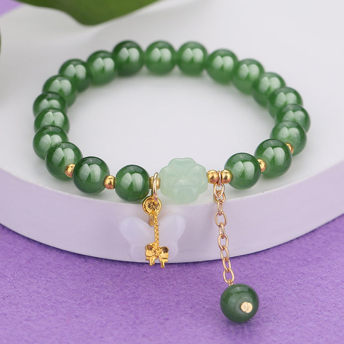 Wholesale Ethnic style aventurine bracelet peace buckle glass bracelet