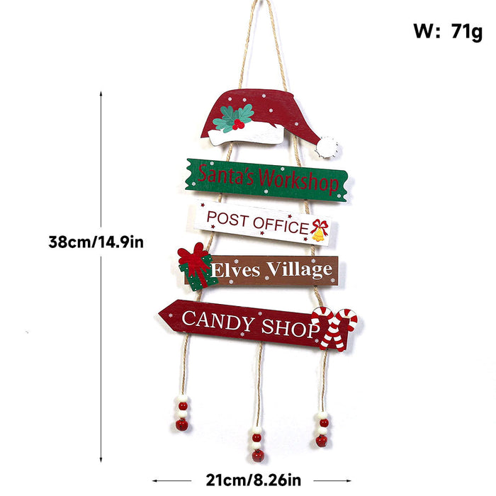 Wholesale Wooden crafts hanging signs for party Christmas decorations