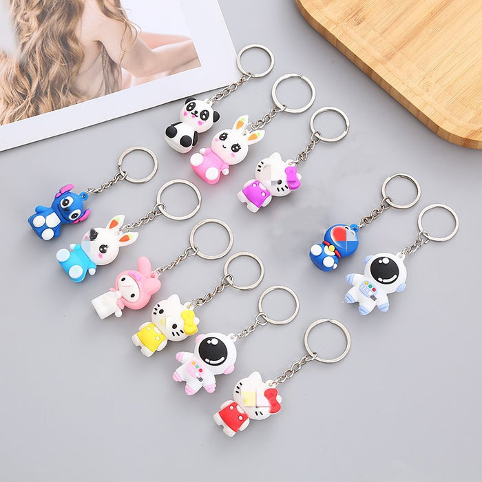 Wholesale Cute  cartoon keychain  small gift silicone pendant