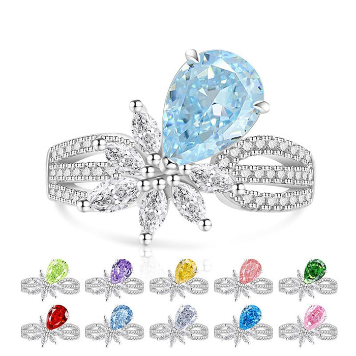 Wholesale Geometric Ice Flower Cut Ring  Real Gold Electroplated Fashion Jewelry Accessory for Boutique Resale