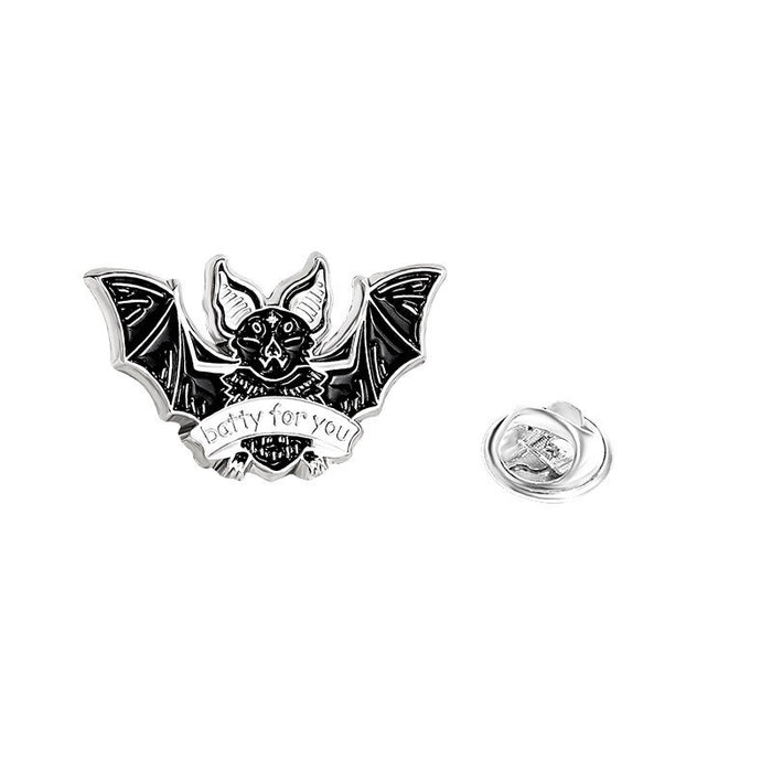 Wholesale Alloy Brooch With Baking Paint Rhinestone Dark Series Ghost Pumpkin Demon Cartoon Design Trendy Gift