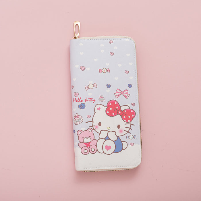 Wholesale Cute cartoon long wallet for girls made of PU material