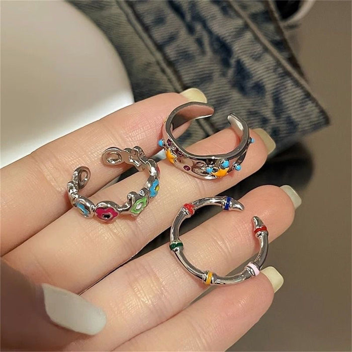 Wholesale Flower ring with niche design, high-end feel, adjustable opening, personalized ring