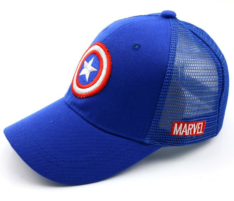 Wholesale Red Solid Color Kids Baseball Cap With Wide Brim Sunscreen Dome Top Trendy Gift