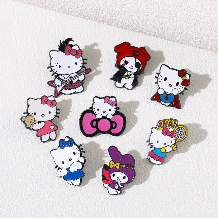 Wholesale Cartoon Cat Brooch Metal Badge Pirate Design Pin Everyday Jewelry Accessory