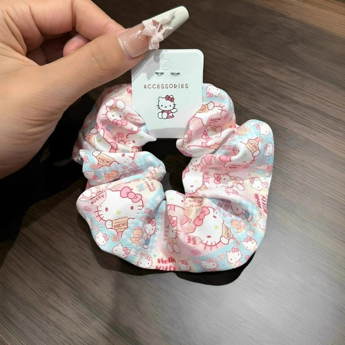 Wholesale Cute cartoon printed oversized hair scrunchies