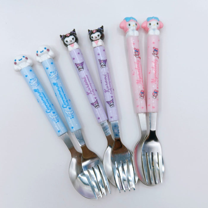 Wholesale Cartoon boxed tableware cute spoon and fork set stainless steel for students