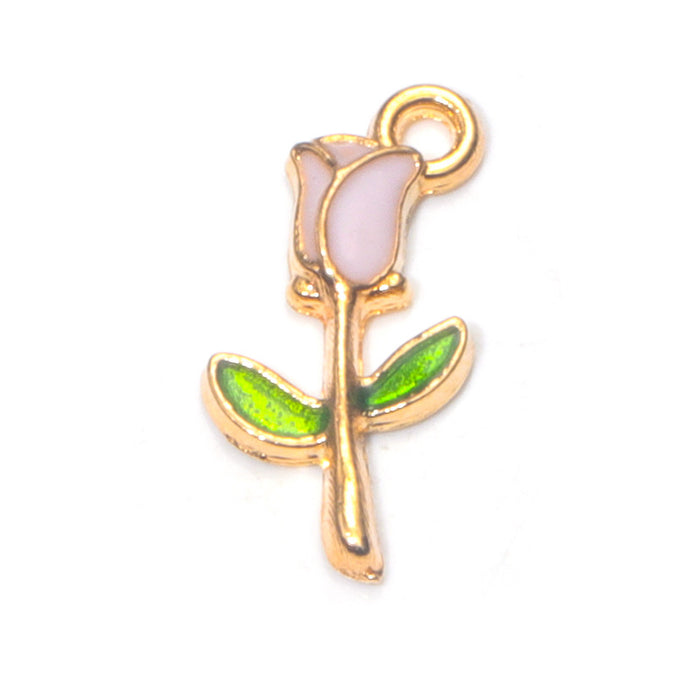 Wholesale Chic Pink Alloy Oil Drip DIY Jewelry Charms Crown Theme for Bracelet Necklace Bag Decoration