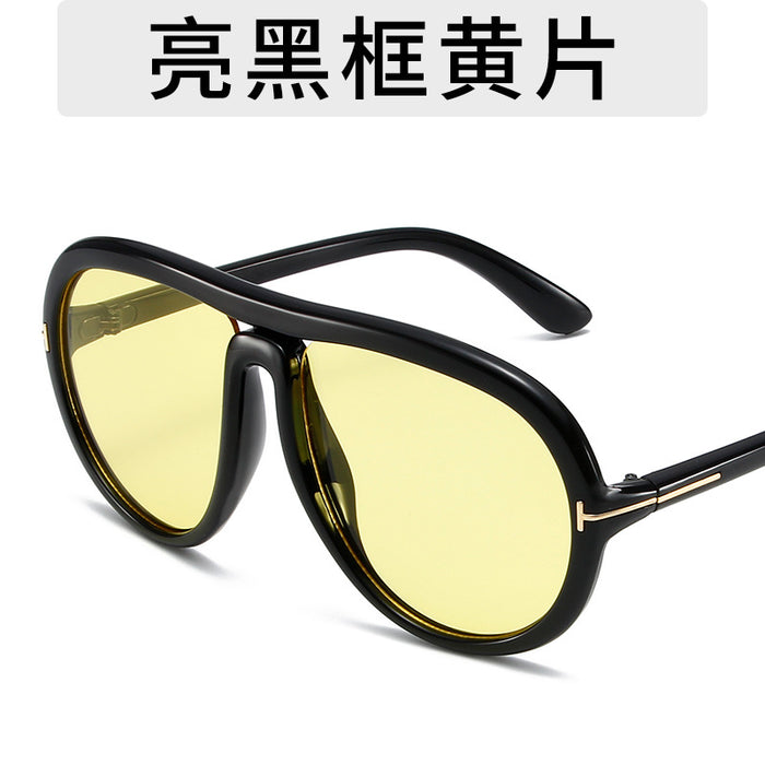Wholesale double beam glasses  sunglasses large frame classic rice glasses