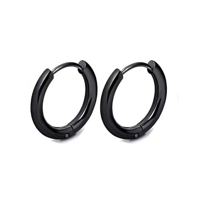 Wholesale geometric shaped ear buckle titanium steel earrings