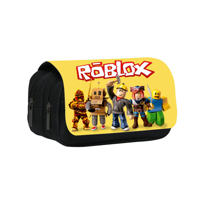 Wholesale Printing Double Layer Pencil Bag Cartoon Storage Bag