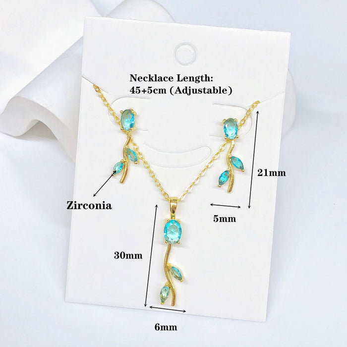 Wholesale Tulip Necklace and Earring Set Clavicle Jewelry