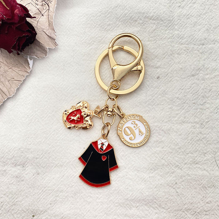 Wholesale Cartoon logo badge metal keychain