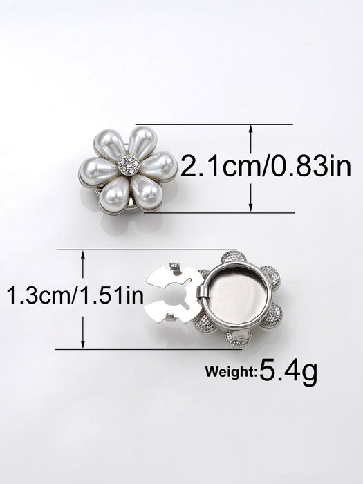 Wholesale Pearl Flower Metal Button Decoration