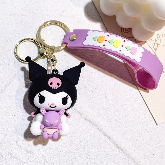 Wholesale Cartoon Silicone Keychain Hanging Accessories Car Bag Key Chain Pendant