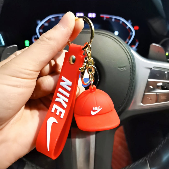 Wholesale Cartoon Glue Nike Hat Keychain Pendant JDC-KC-ZT005