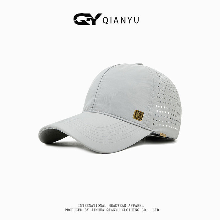Wholesale  UV-resistant Baseball Cap Women's Sun Hat Men's Sunshade Breathable Quick-drying Duck Tongue Punching Cap