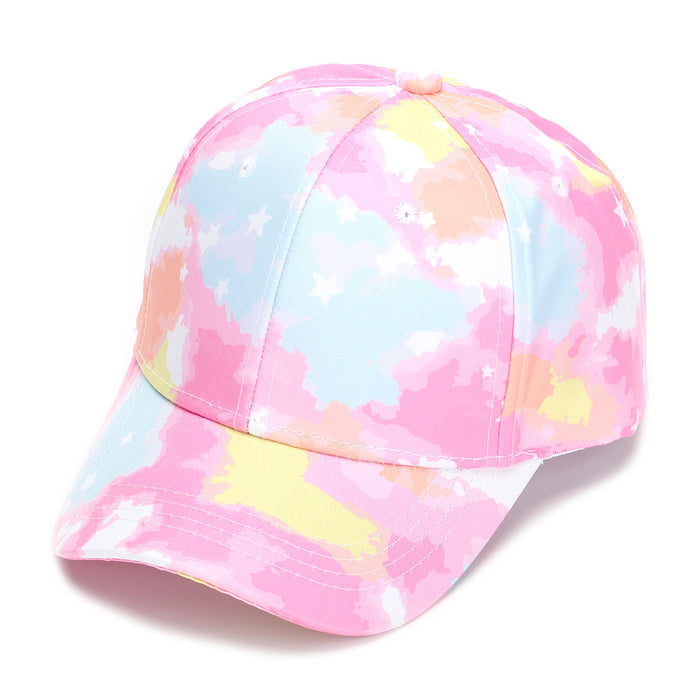 Wholesale Children' s colorful tie-dye baseball cap outdoor sun hat