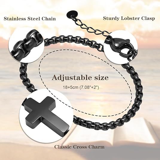 Wholesale Jewelry Wholesale Personalized Stainless Steel Cross Bracelet Paladin Bracelet