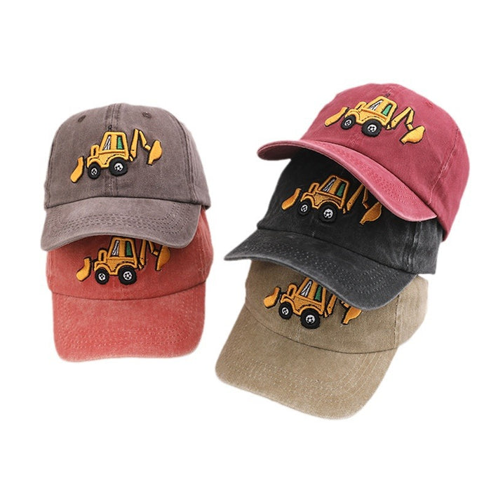 Wholesale Washed Cloth Baseball Cap Cartoon Embroidery  Cap for Boys and Girls